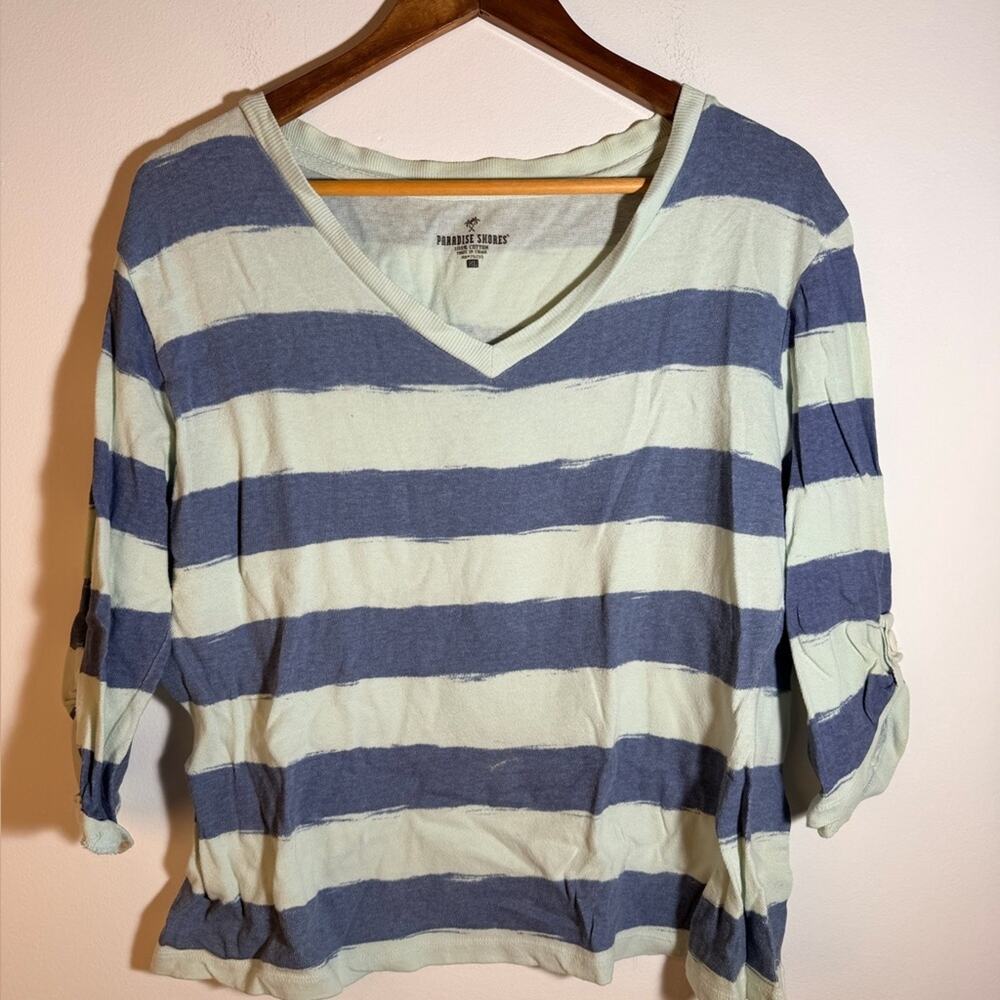 Striped V-Neck Top
